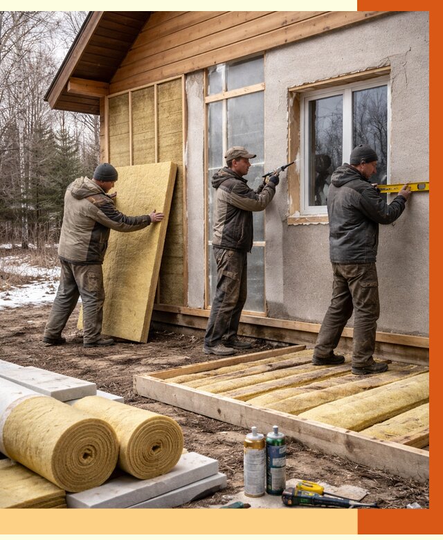 Утепление дачного дома в Черкесске от 4843 руб/м2 — недорого | ТепломастерЧрк
