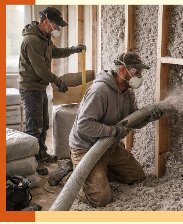 Утепление таунхауса эковатой в Черкесске для максимально теплых стен