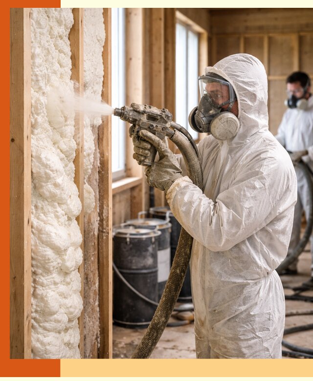 Утепление каркасного дома пенополиуретаном в Черкесске