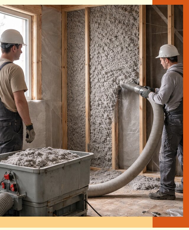 Утепление каркасного дома эковатой в Черкесске от 1835 руб. | ТепломастерЧрк