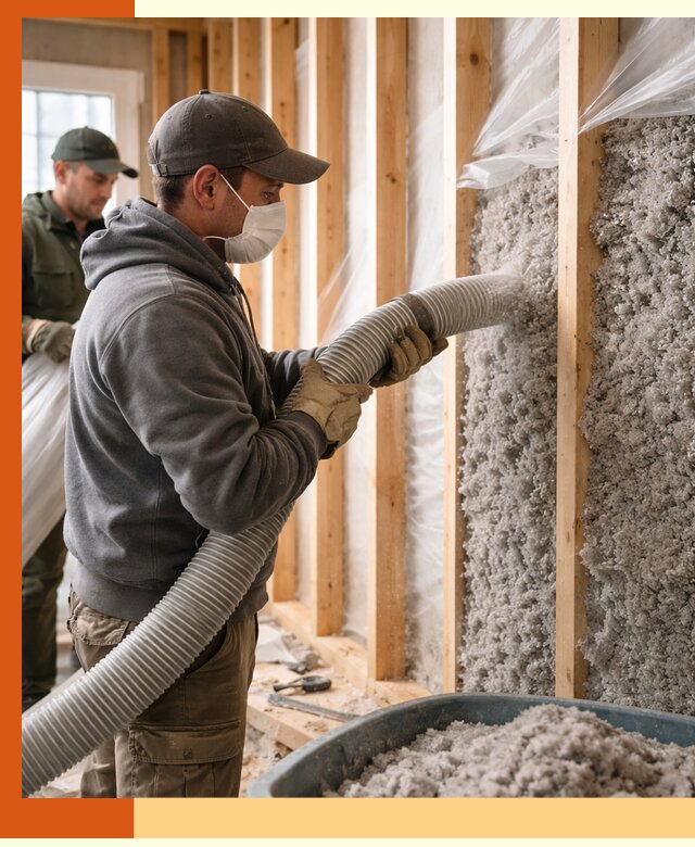 Утепление каркасного дома эковатой в Черкесске — качественно и надолго