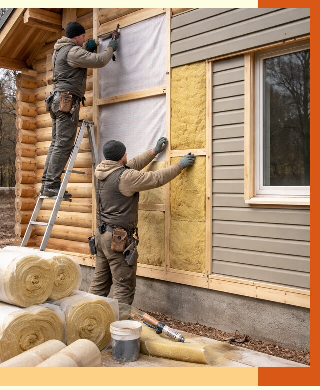 Утепление деревянного дома в Черкесске от 6322 руб./м2 — заказать работы | ТепломастерЧрк