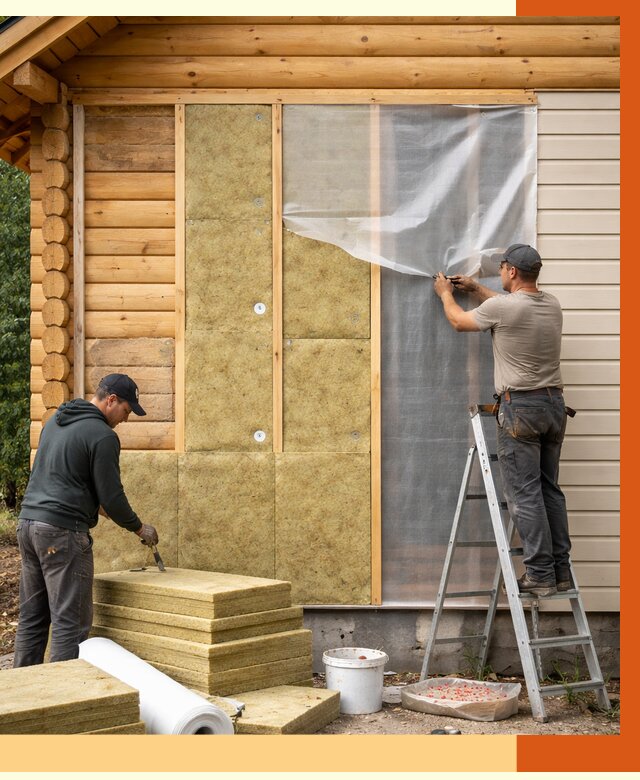 Утепление дома из бруса в Черкесске от 3824 руб./м2 — работы под ключ | ТепломастерЧрк