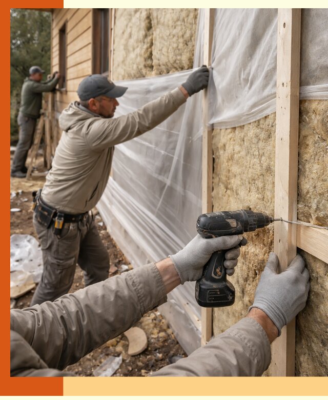 Утепление дома из бруса в Черкесске качественно и долговечно