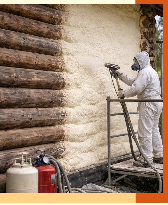 Утепление бревенчатого дома ППУ в Черкесске под ключ от 6373 руб. | ТепломастерЧрк