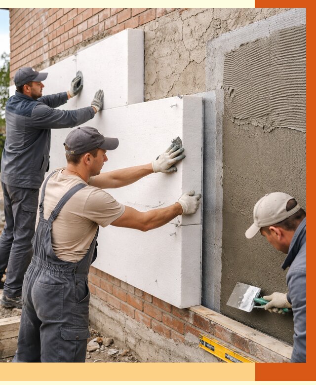 Утепление кирпичного дома в Черкесске от 4282 руб. под ключ | ТепломастерЧрк