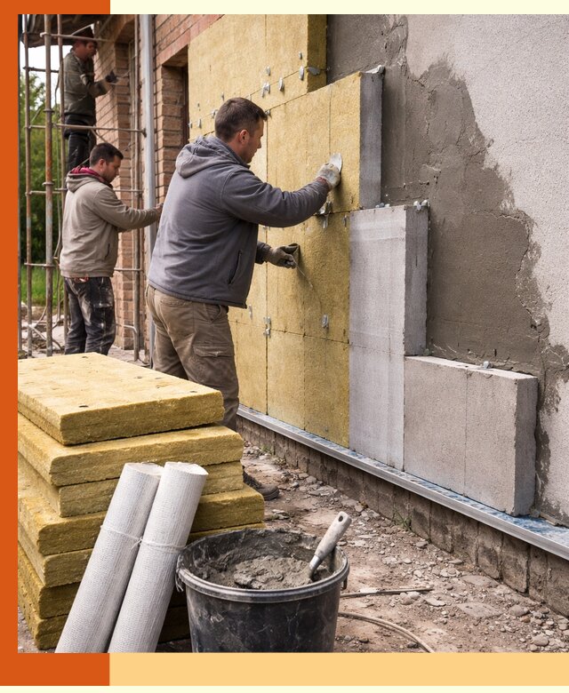 Утепление кирпичного дома под ключ в Черкесске