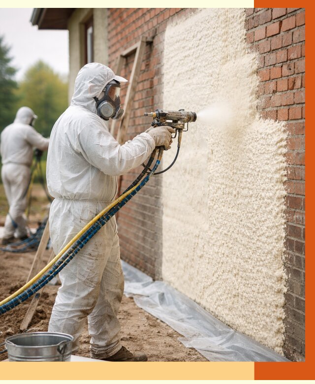 Утепление кирпичного дома ППУ в Черкесске под ключ от 6627 руб. | ТепломастерЧрк