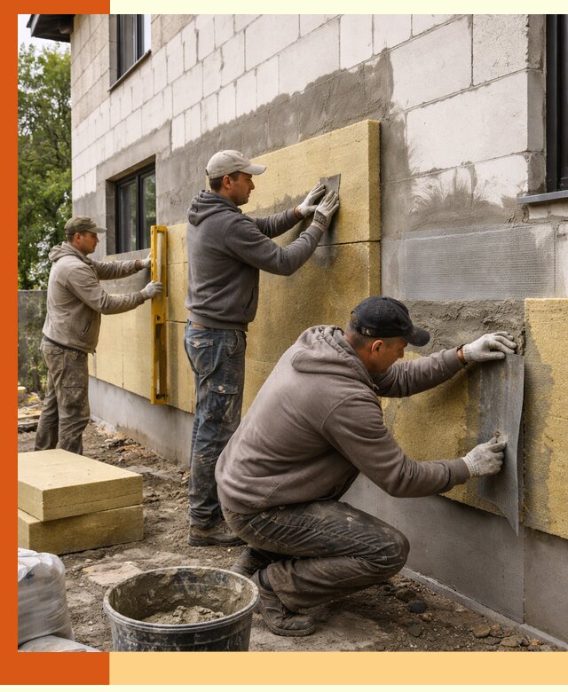 Утепление дома из газобетона в Черкесске качественно и долговечно