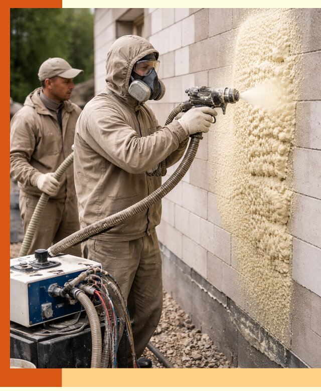 Утепление дома из газобетона ППУ в Черкесске — надежная теплоизоляция