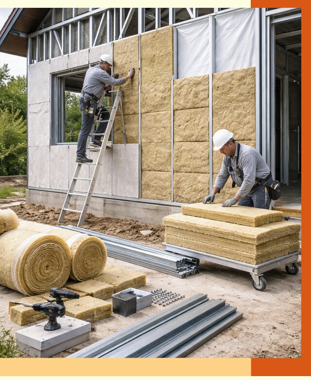 Утепление дома из ЛСТК в Черкесске от 5302 руб./м² — профессионально | ТепломастерЧрк