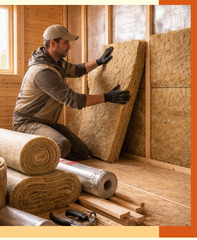 Утепление бани в Черкесске под ключ от 4588 руб./м2 — утеплить потолок, пол и стены | ТепломастерЧрк