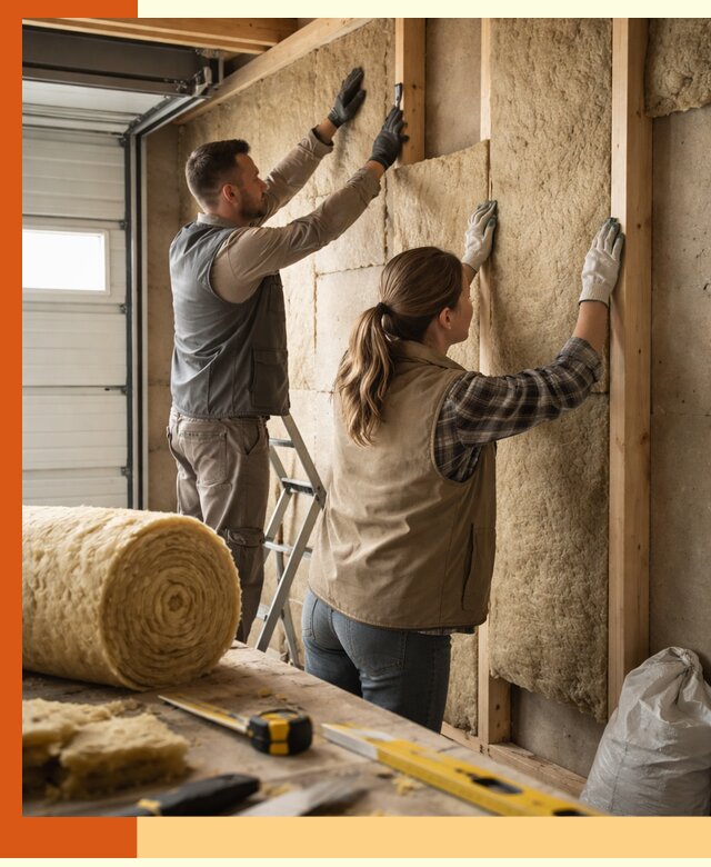 Утепление гаража изнутри в Черкесске: быстро и надежно