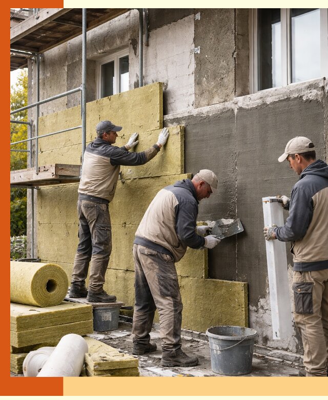 Утепление фасада зданий и домов в Черкесске