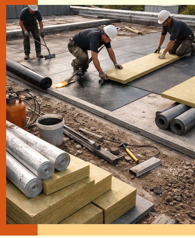 Утепление плоской крыши в Черкесске — надежная теплоизоляция и герметизация