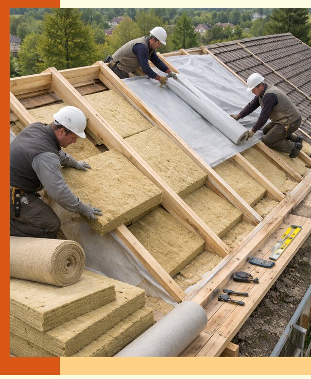 Утепление скатной крыши в Черкесске качественно и надёжно