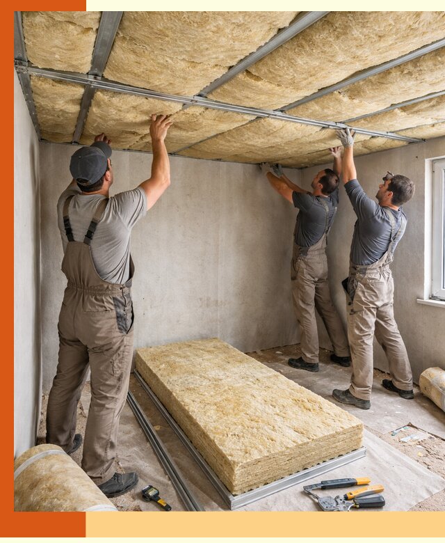 Утепление потолка в Черкесске — тепло и без сквозняков