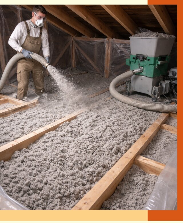 Утепление чердака эковатой в Черкесске от 1478 руб/м2 — заказать у ТепломастерЧрк