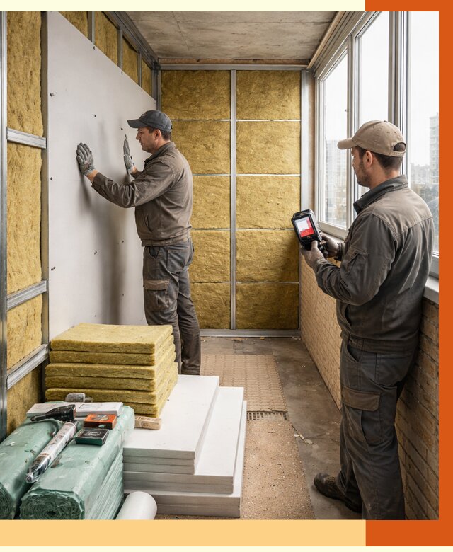 Утепление балкона в Черкесске от 4588 руб. под ключ | ТепломастерЧрк