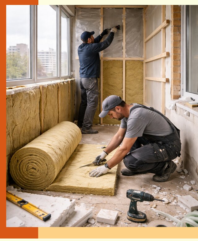 Утепление балкона под ключ в Черкесске качественно и быстро