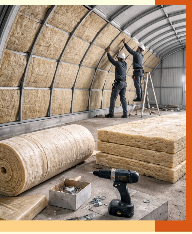 Утепление арочного ангара в Черкесске от 3263 руб./м2 под ключ | ТепломастерЧрк