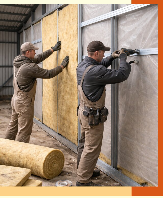 Утепление металлического ангара в Черкесске от 4843 руб/м2 — услуги под ключ | ТепломастерЧрк