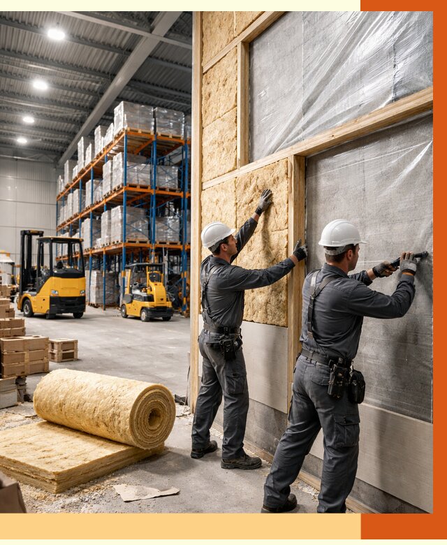 Утепление склада с техникой в Черкесске от 4282 руб./м2 — комплексно под ключ | ТепломастерЧрк