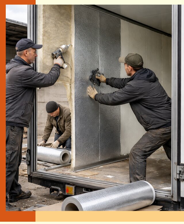 Утепление холодильного кузова в Черкесске — монтаж и теплоизоляция