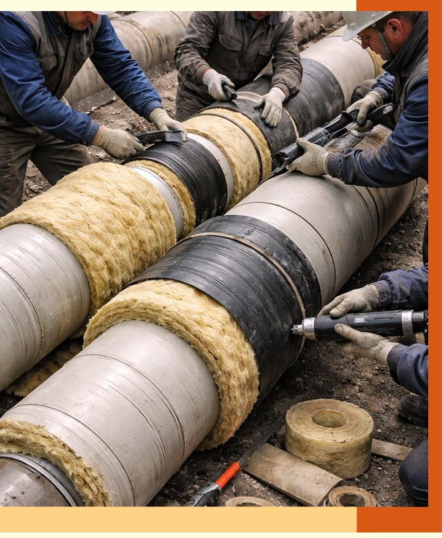 Утепление трубопровода в Черкесске под ключ от 1886 руб. — надежно и выгодно | ТепломастерЧрк