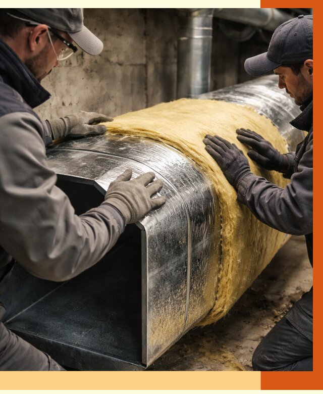 Утепление воздуховодов в Черкесске от 4282 руб. — теплоизоляция вентиляции | ТепломастерЧрк