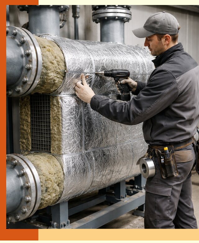 Утепление теплообменника в Черкесске — профессиональная теплоизоляция оборудования