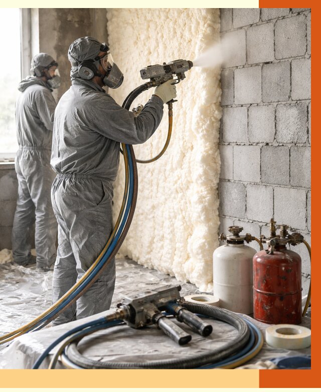 Утепление блочной стены ППУ в Черкесске от 4333 руб./м² — ТепломастерЧрк