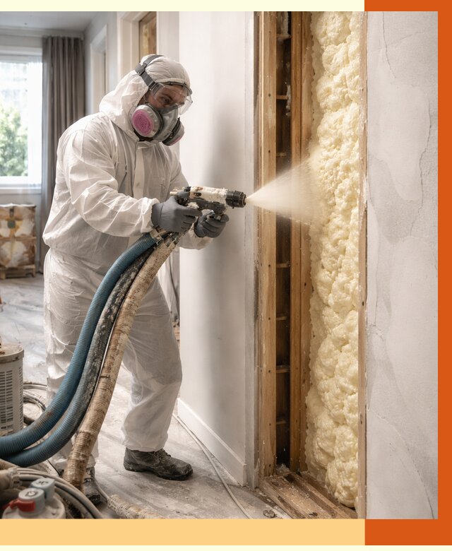 Межстеновое утепление ППУ в Черкесске от 2804 руб/м2 — межстенное утепление под ключ | ТепломастерЧрк