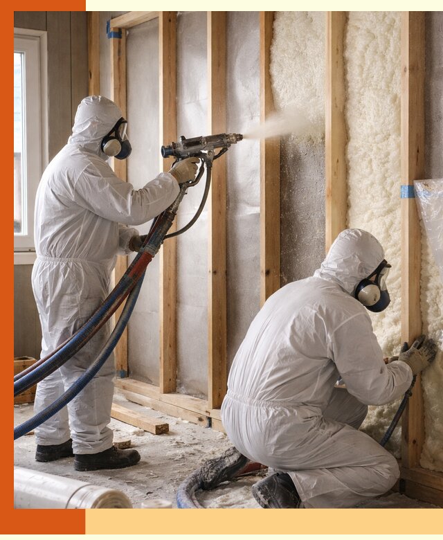 Утепление каркасной стены ППУ в Черкесске для домов и коттеджей