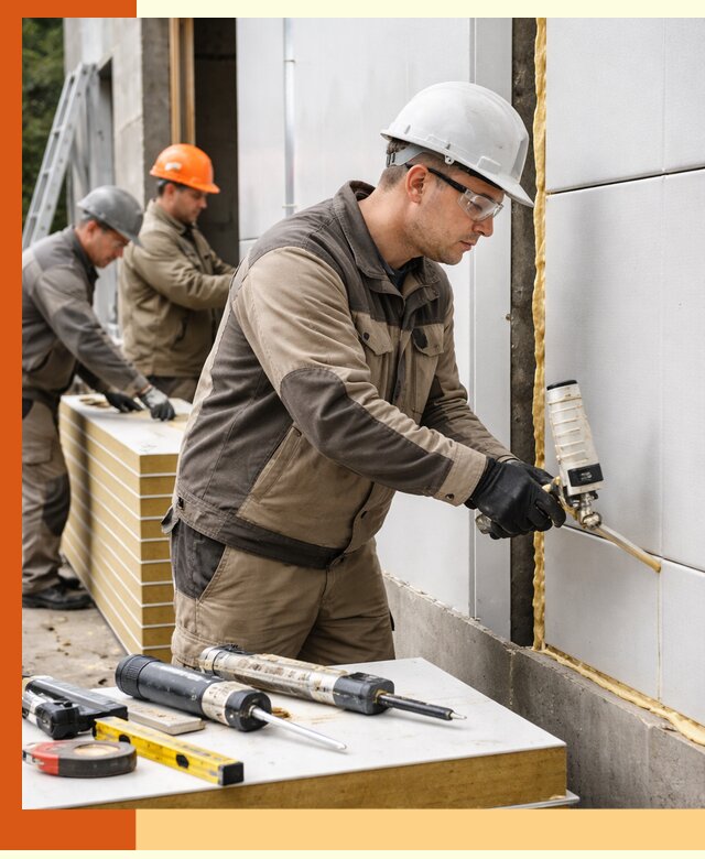 Утепление сэндвич-панелей пенополиуретаном в Черкесске