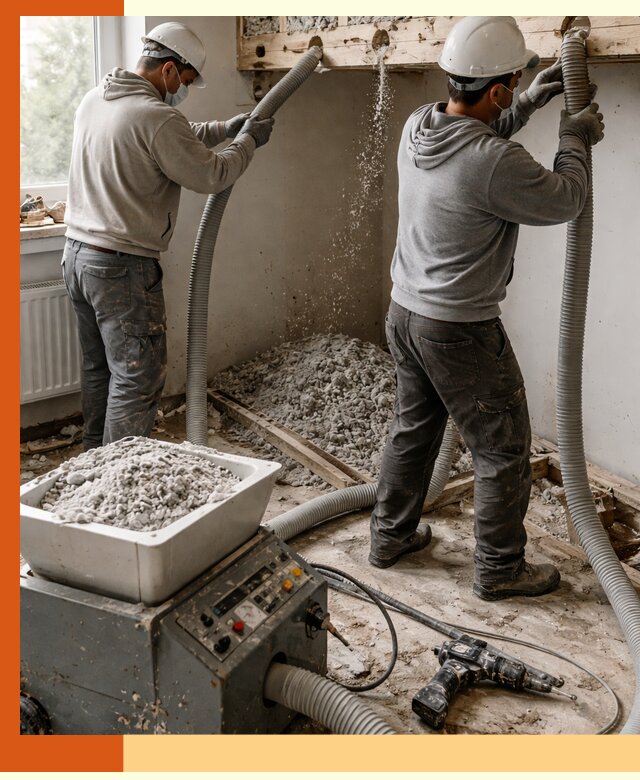 Заполнение пустот перекрытий пеной и наполнителями в Черкесске