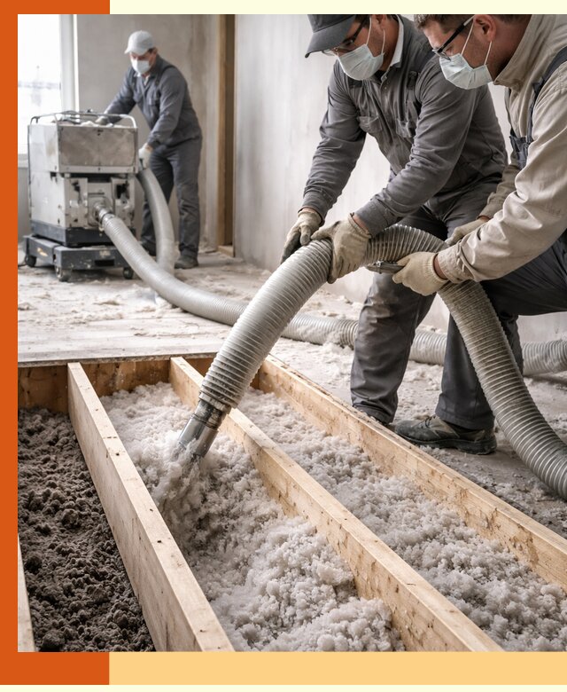 Заполнение полостей межэтажного перекрытия в Черкесске эффективно и герметично