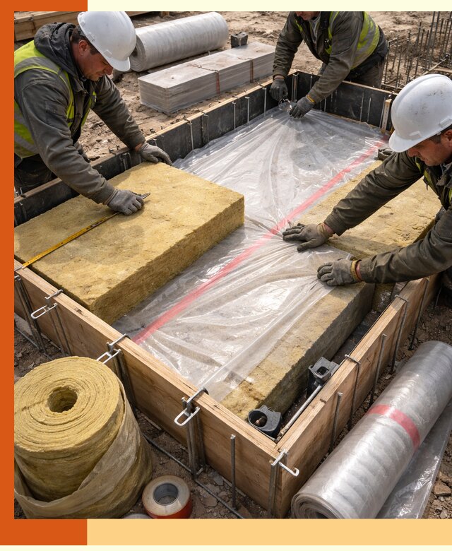 Теплоизоляция опалубки для строительства в Черкесске