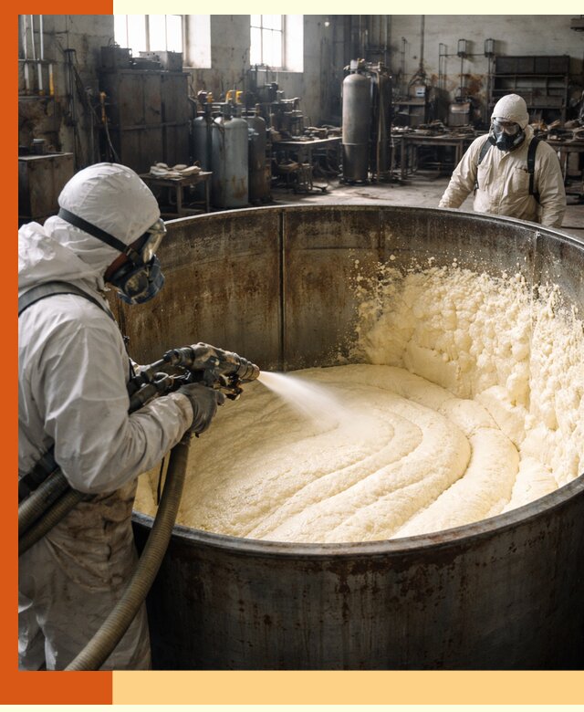 Заливка ппу в емкости с полной изоляцией и герметизацией в Черкесске