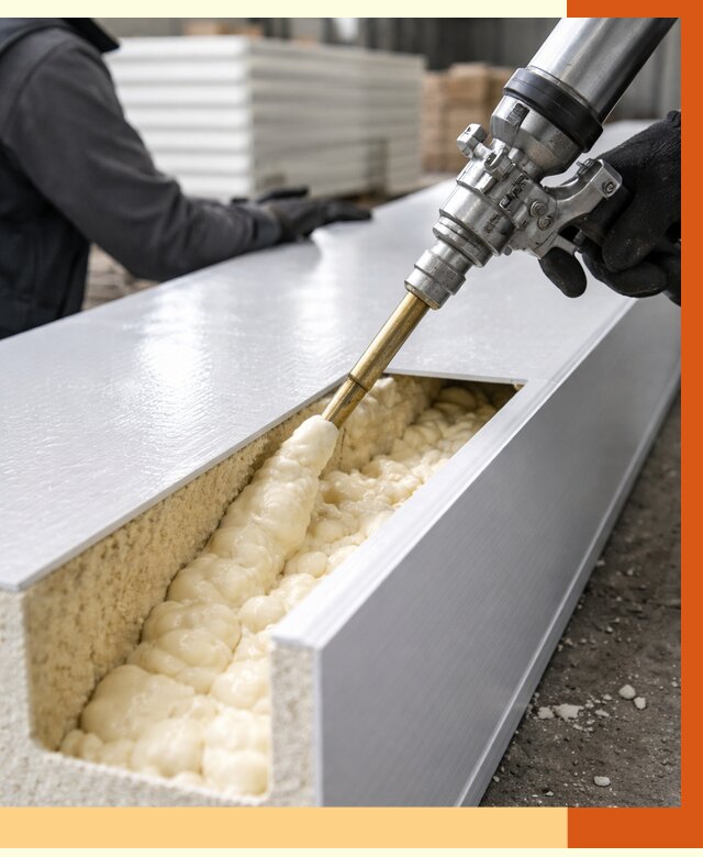 Заполнение пустот холодильных панелей в Черкесске от 7647 руб. | ТепломастерЧрк