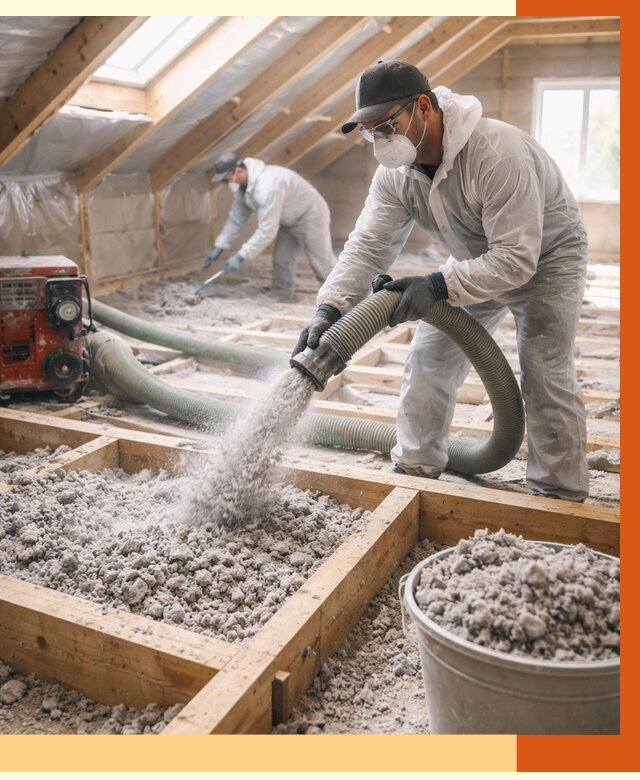 Утепление эковатой в Черкесске от 3008 руб./м2 — монтаж и задувка | ТепломастерЧрк