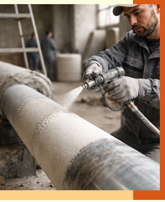 Утепление труб жидкой теплоизоляцией в Черкесске от 7647 руб. под ключ | ТепломастерЧрк