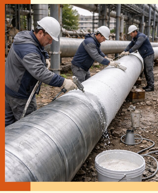 Утепление теплотрассы жидкой теплоизоляцией в Черкесске