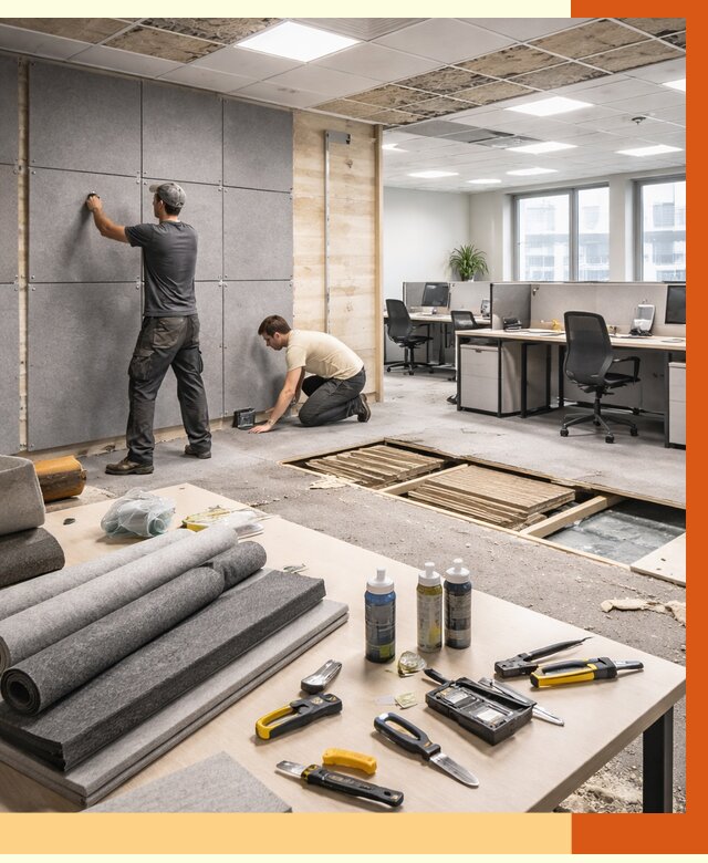 Профессиональная шумоизоляция офиса в Черкесске от 6882 руб. за м2 | ТепломастерЧрк