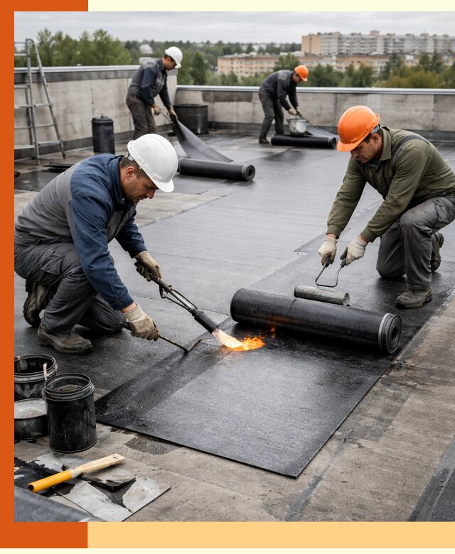 Профессиональная гидроизоляция плоской кровли в Черкесске