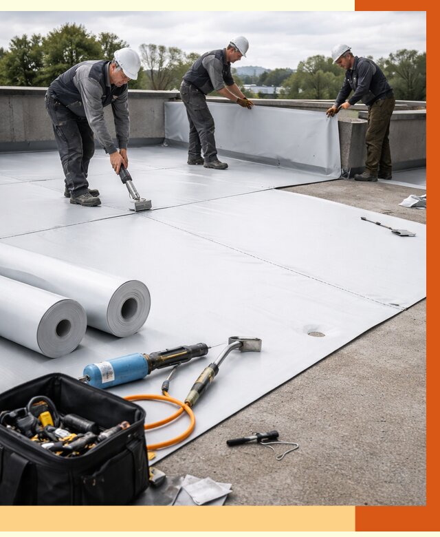 Гидроизоляция мембранной кровли в Черкесске от 7647 руб./м² — профессионально | ТепломастерЧрк