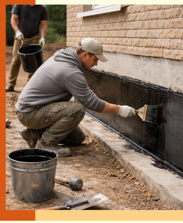 Гидроизоляция цоколя домов и зданий в Черкесске эффективными методами