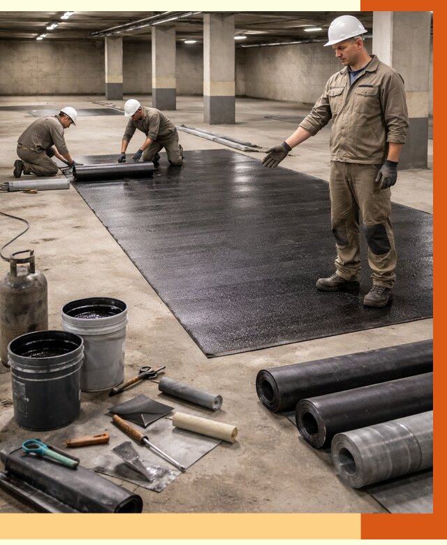 Гидроизоляция паркинга в Черкесске от 1224 руб/м² — профессиональная защита | ТепломастерЧрк