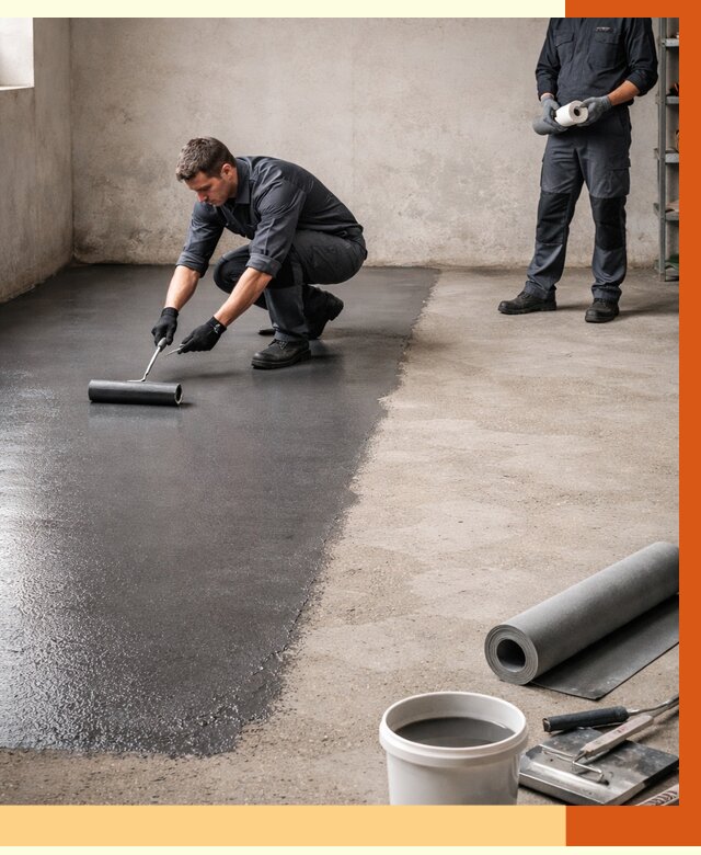 Гидроизоляция гаражного пола в Черкесске от 3569 руб./м² — ТепломастерЧрк профессионально