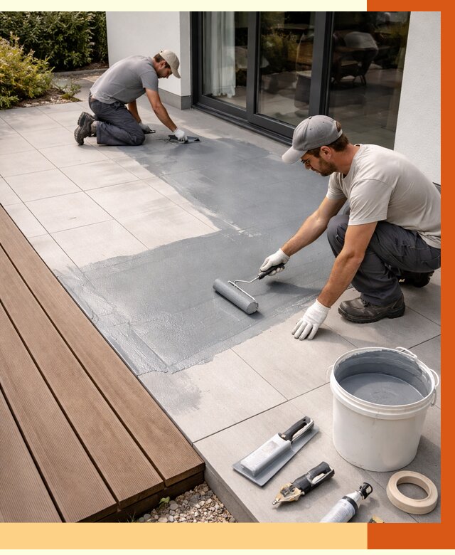 Гидроизоляция террасы в Черкесске под ключ от 7647 руб./м² | ТепломастерЧрк